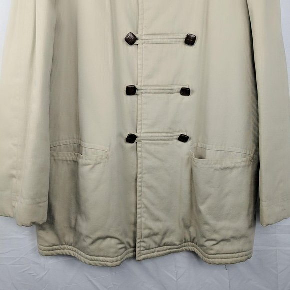 Vintage Buck Skein Faux Double Breast Pea Coat - Picture 3 of 10